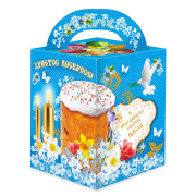 Коробка для Кулича "Небесная ЛАЗУРЬ"